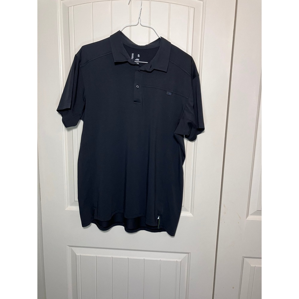 Arc'teryx Captive SS Polo Shirt Mens XL Black Performance Stretch Hiking Golf